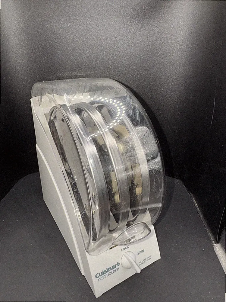 CUISINART Food Processor Safety Disc Holder W/ Lock & 3 Discs