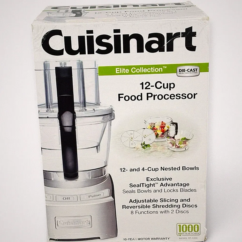 Cuisinart FP-12DCS Elite Collection 12-Cup Food Processor Die Cast Open Box