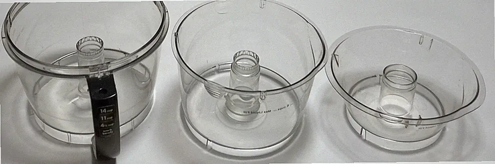 Cuisinart FP-14BKWB Food Processor Work Bowls (3) Small Medium & Large
