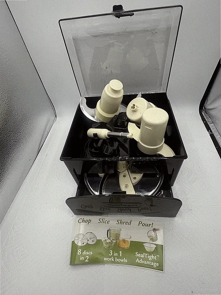 Cuisinart FP-14DC FP-16 Food Processor Blades Stem Shredder Slicer Storage Box