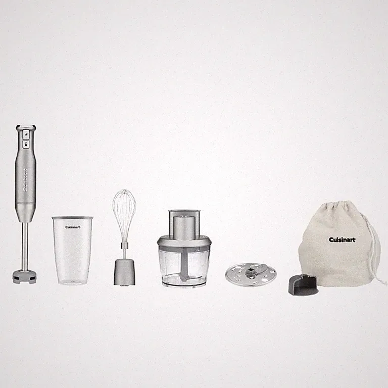 Cuisinart HB-500PC Power Blend Immersion Blender Food Processor Slicer Whisk Set