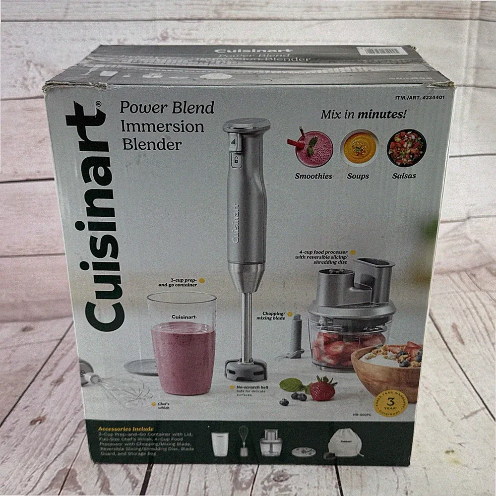 Cuisinart HB400PC Power Blend Immersion Blender Food Processor Beaker No Whisk