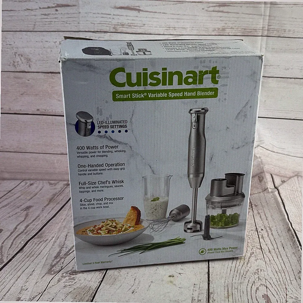 Cuisinart HB400PC Smart Stick Hand Blender Food Processor Whisk Beaker
