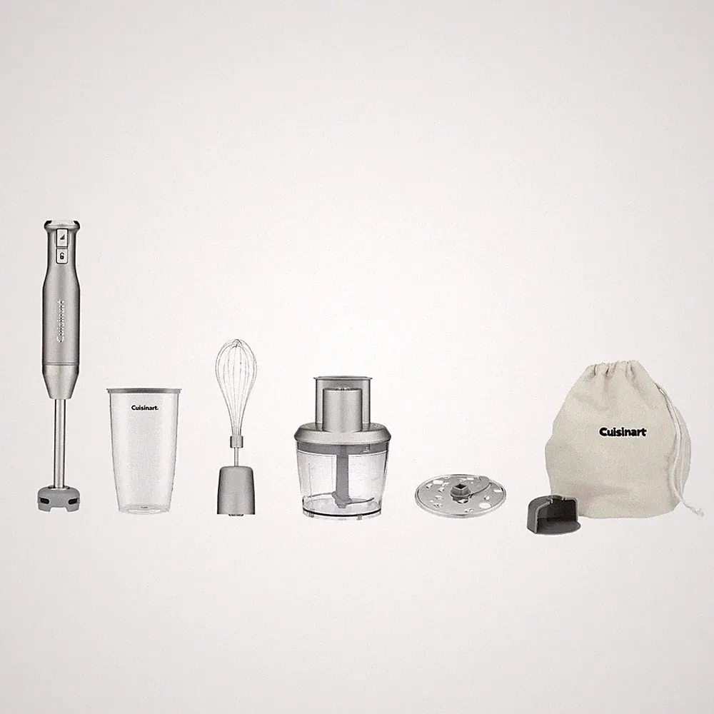 CUISINART IMMERSION HAND STICK BLENDER MIXER 4 CUP FOOD PROCESSOR ATTACHMENTS ~