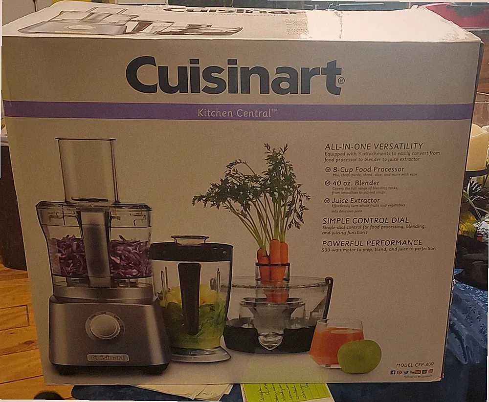 Cuisinart Kitchen Central CFP-800 Food Processor, Blender, Juice Extractor 8 Cup