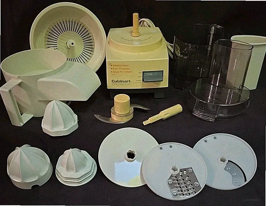 Cuisinart Little Pro Plus Food Processor Juicer 14 Pieces 1990s Tested & Working