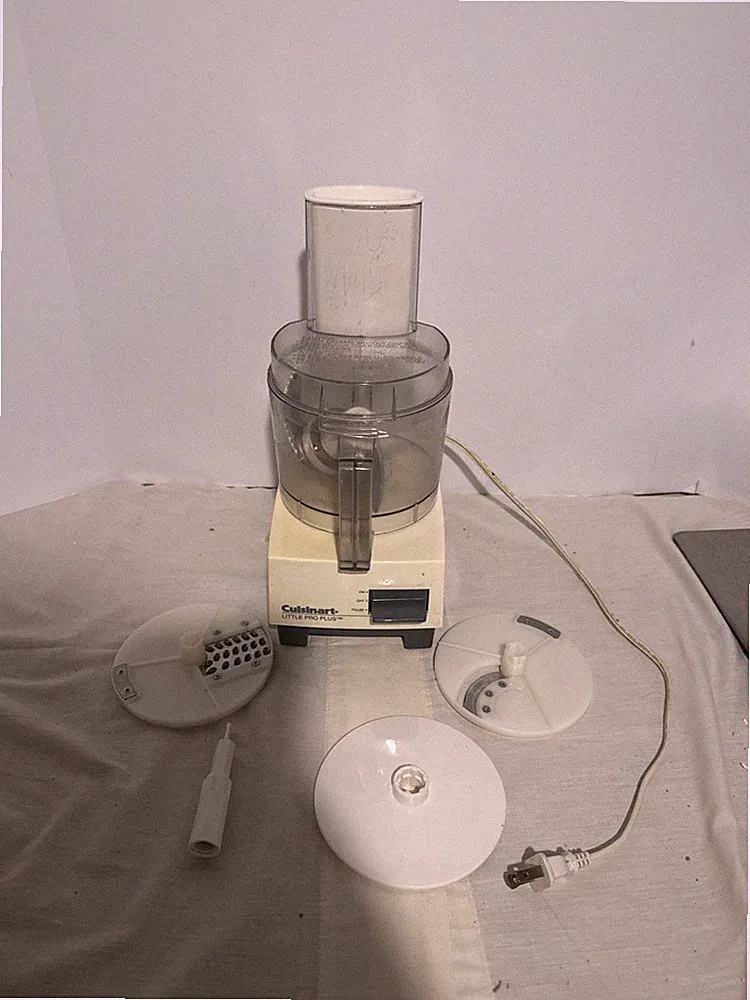Cuisinart Little Pro Plus TX-20 Food Processor Vintage Attachments Tested Works