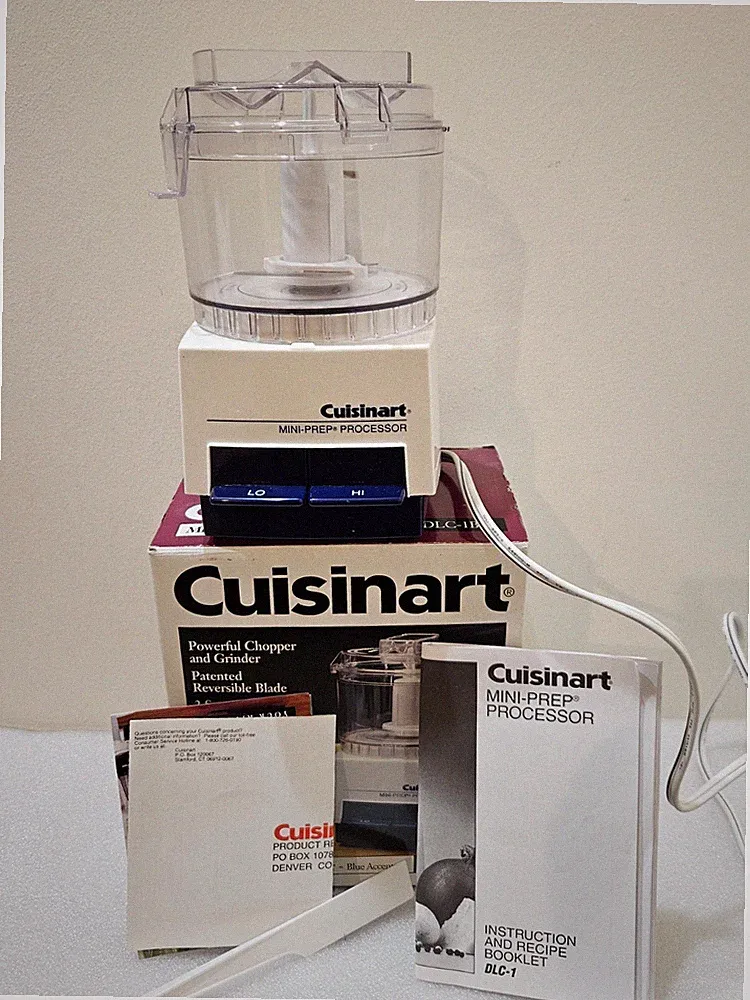 Cuisinart Mini-Prep Food Processor DLC-1 Blue with box and instructions