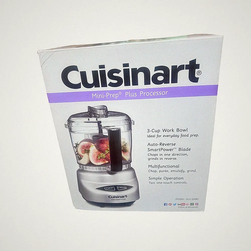 Cuisinart Mini-Prep Plus 3-Cup Food Processor Brushed Chrome DLC-2ABC NEW