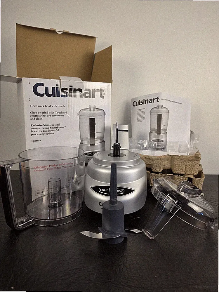 Cuisinart Mini-Prep Plus 4-Cup Food Processor Chrome Refurbished DLC-4CHBFR
