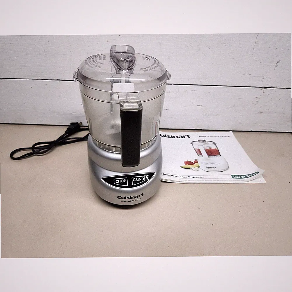 Cuisinart Mini-Prep Plus Food Processor DLC-2ABC Brushed Chrome ~ Good Condition