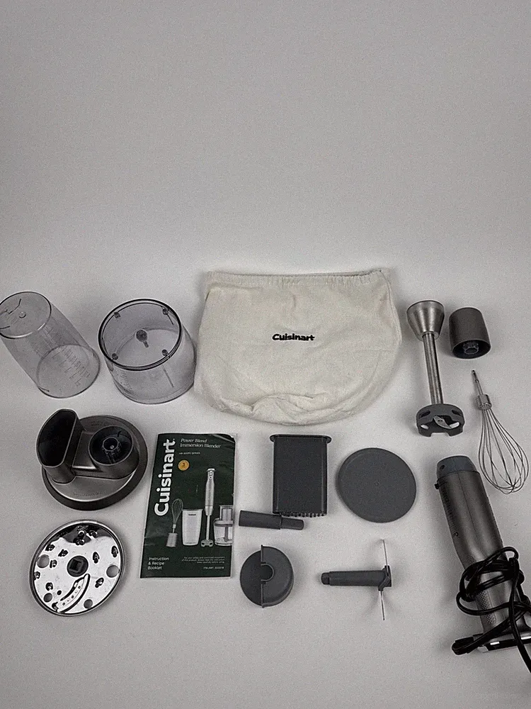 Cuisinart Power Blend Immersion Blender HB-500PC Food Processor With Attachments