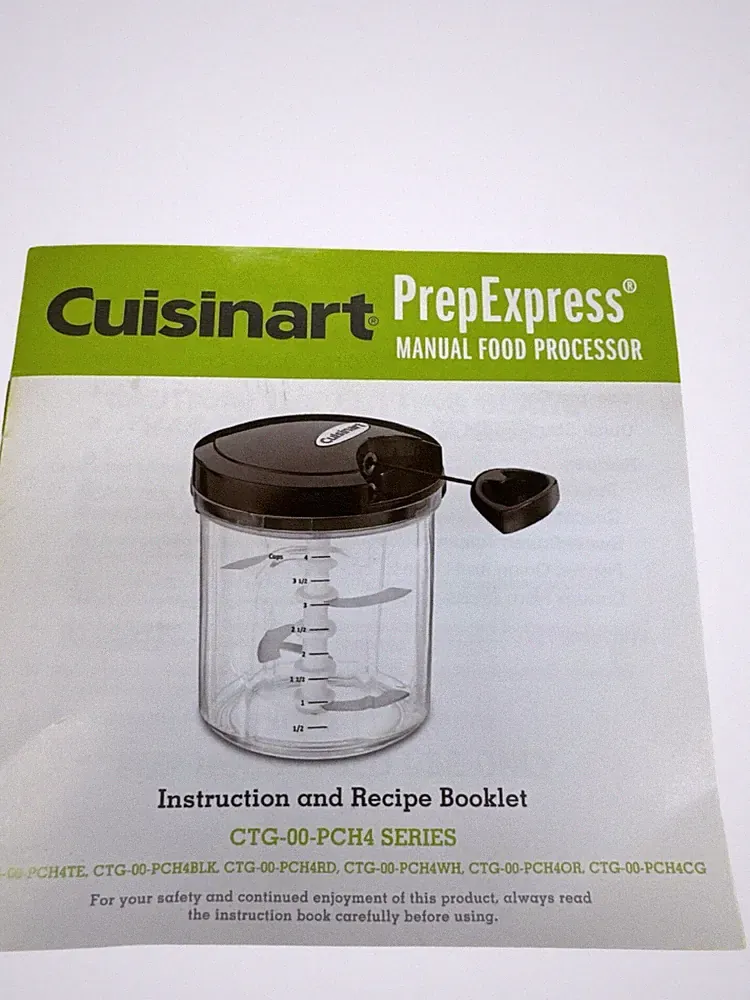 Cuisinart PrepExpress Manual Food Processor CTG-00-PCH4 Series SKU 7493