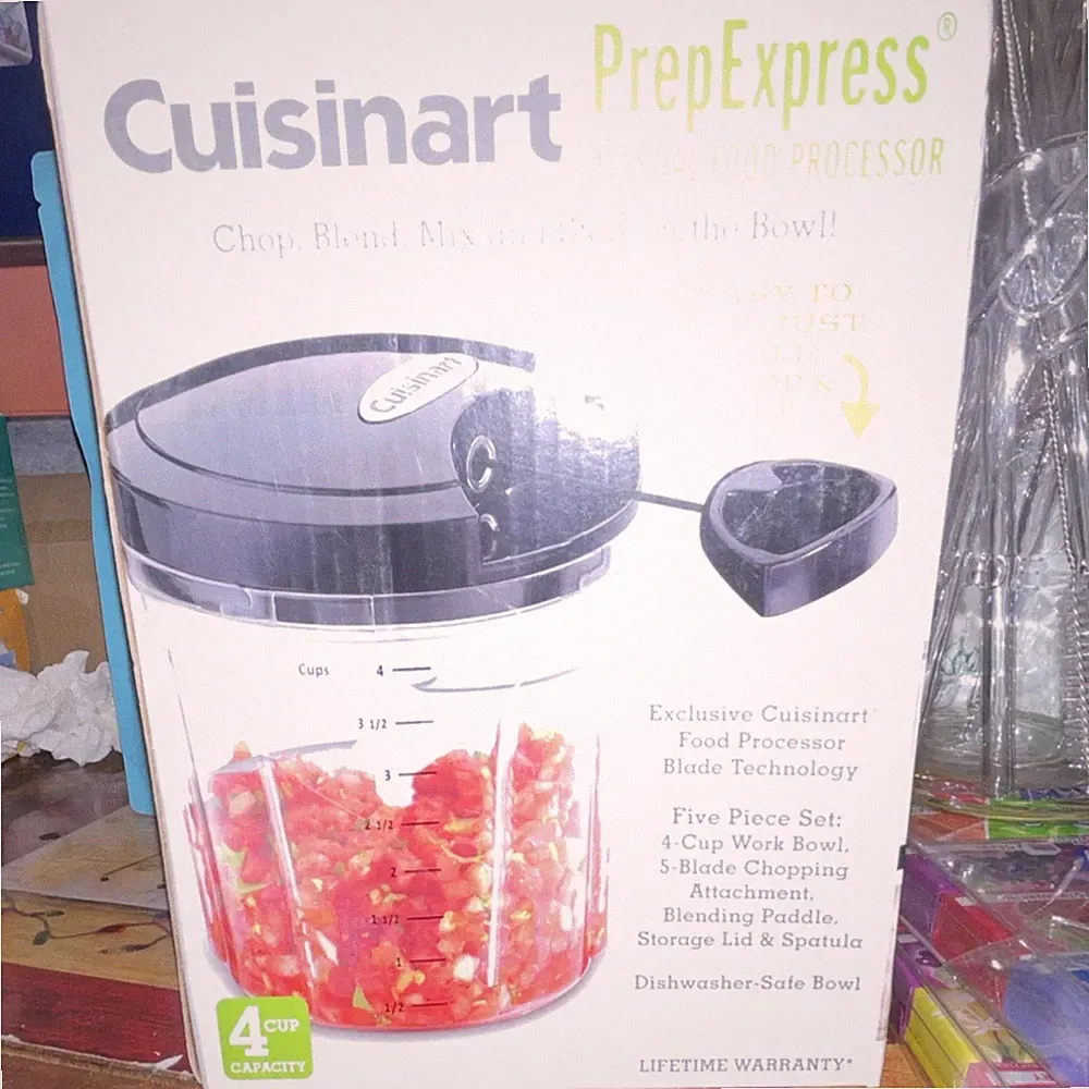 Cuisinart PrepExpress Manual Mini Food Processor 4-Cup 5-Piece Dishwasher Safe