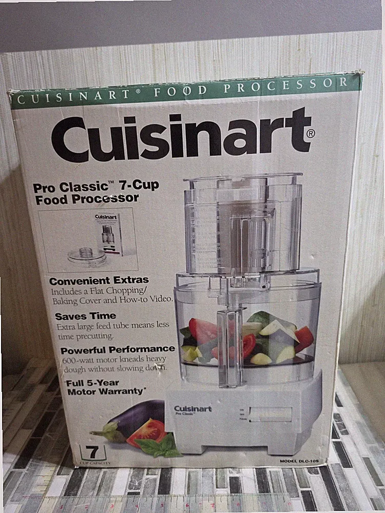 Cuisinart Pro Classic 7-cup Food Processor DLC-10S White In Factory Packaging