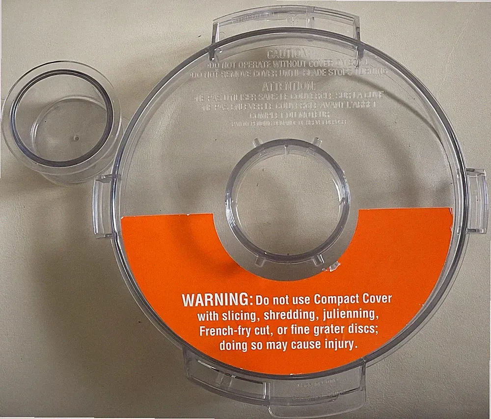 Cuisinart Pro Classic Food Processor DLC-116GTXT1 Flat Clear Lid & Cover Cap