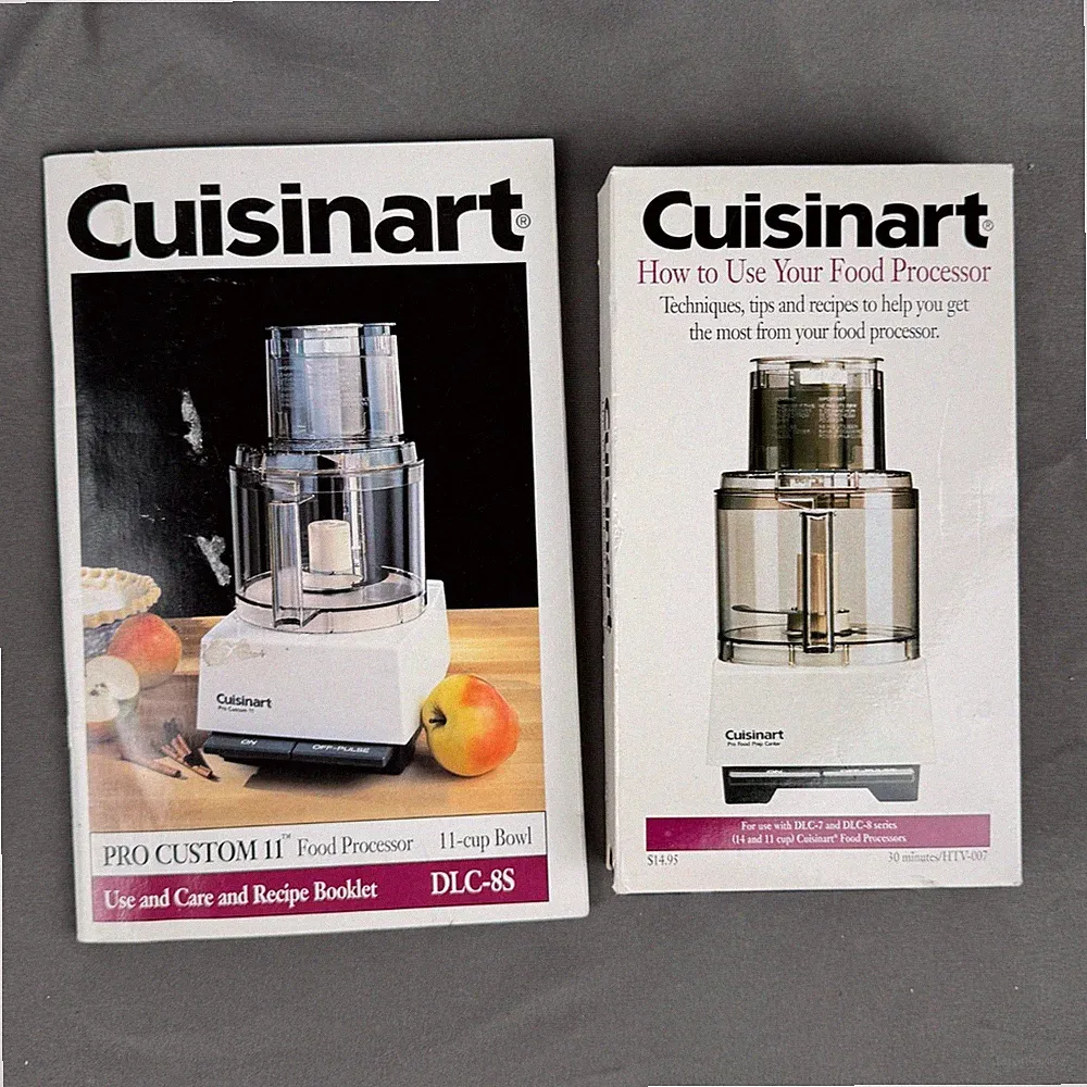 Cuisinart Pro Custom 11 DLC-8S Food Processor Manual Instructions & VHS Video