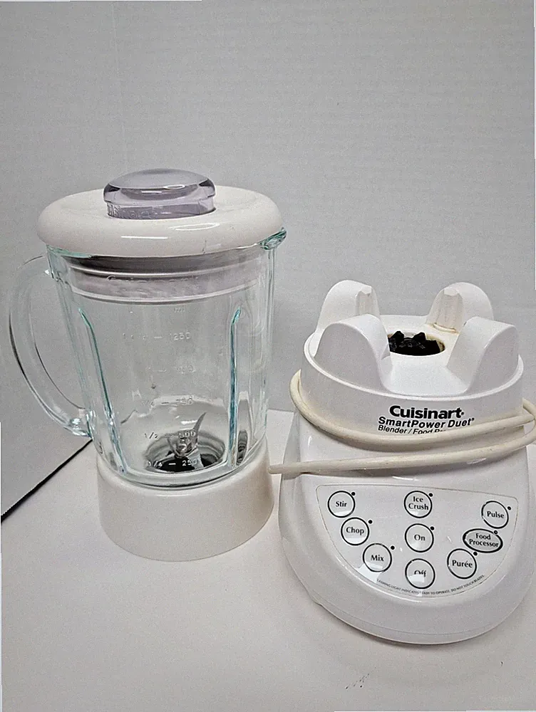 Cuisinart Smart Power Duet Blender Food Processor BFP-703 Tested works White