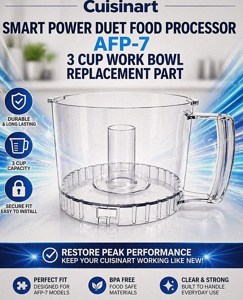 Cuisinart Smart Power Duet Food Processor AFP-7 3 Cup Work Bowl Replacement Part