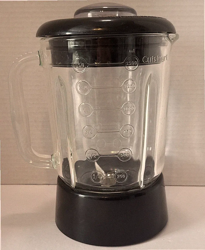 Cuisinart Smart Power Duet Processor Blender Glass Pitcher 48oz BFP-703CH Black
