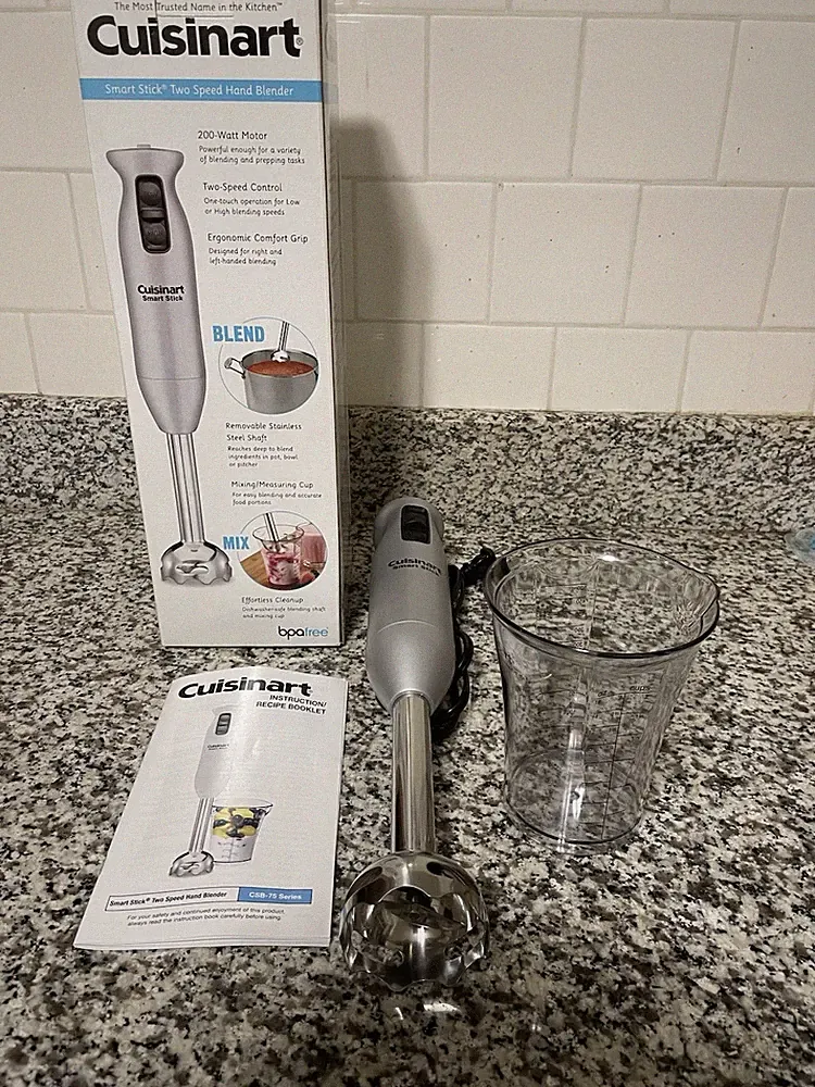 Cuisinart Smart Stick 200W 2-Speed Stainless Immersion Blender w/ 16oz Cup