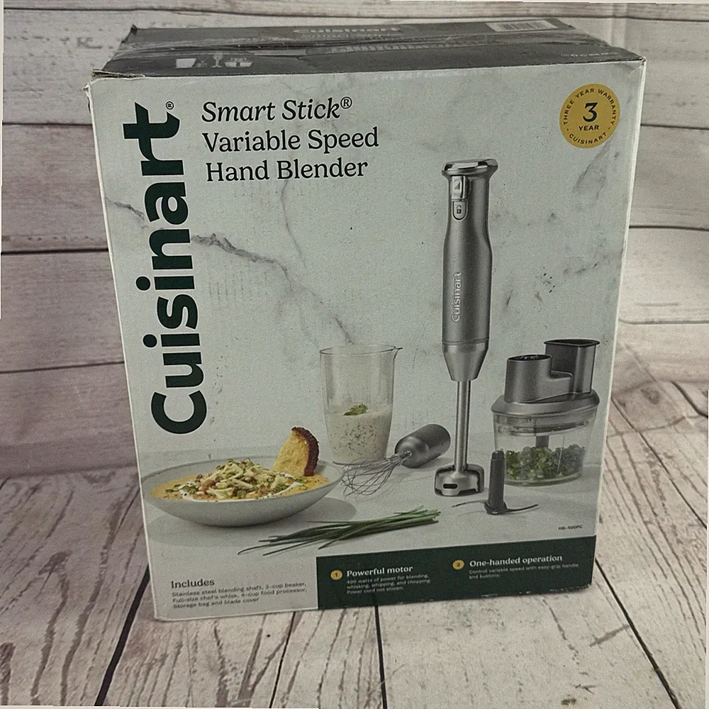 Cuisinart Smart Stick Variable Speed Hand Blender Food Processor Beaker No Whisk
