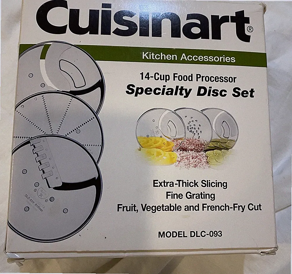 Cuisinart Specialty Disc Set 14 Cup DLC-093 French Fry Grate Thick Slice