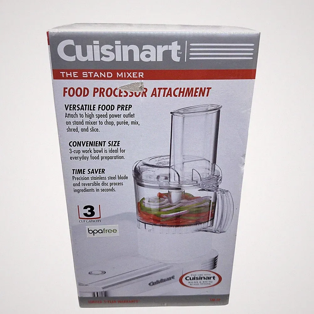 Cuisinart Stand Mixer Food Processor Attachment Accessory 3 Cup SM-FP SM55 SM70