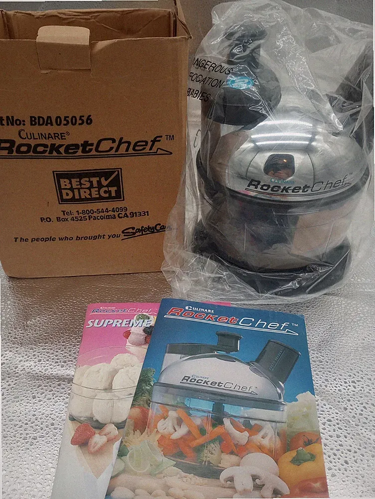 Culinare ROCKET CHEF Food Processor-Grating, Slicing Chopping, Whipping-OPEN BOX