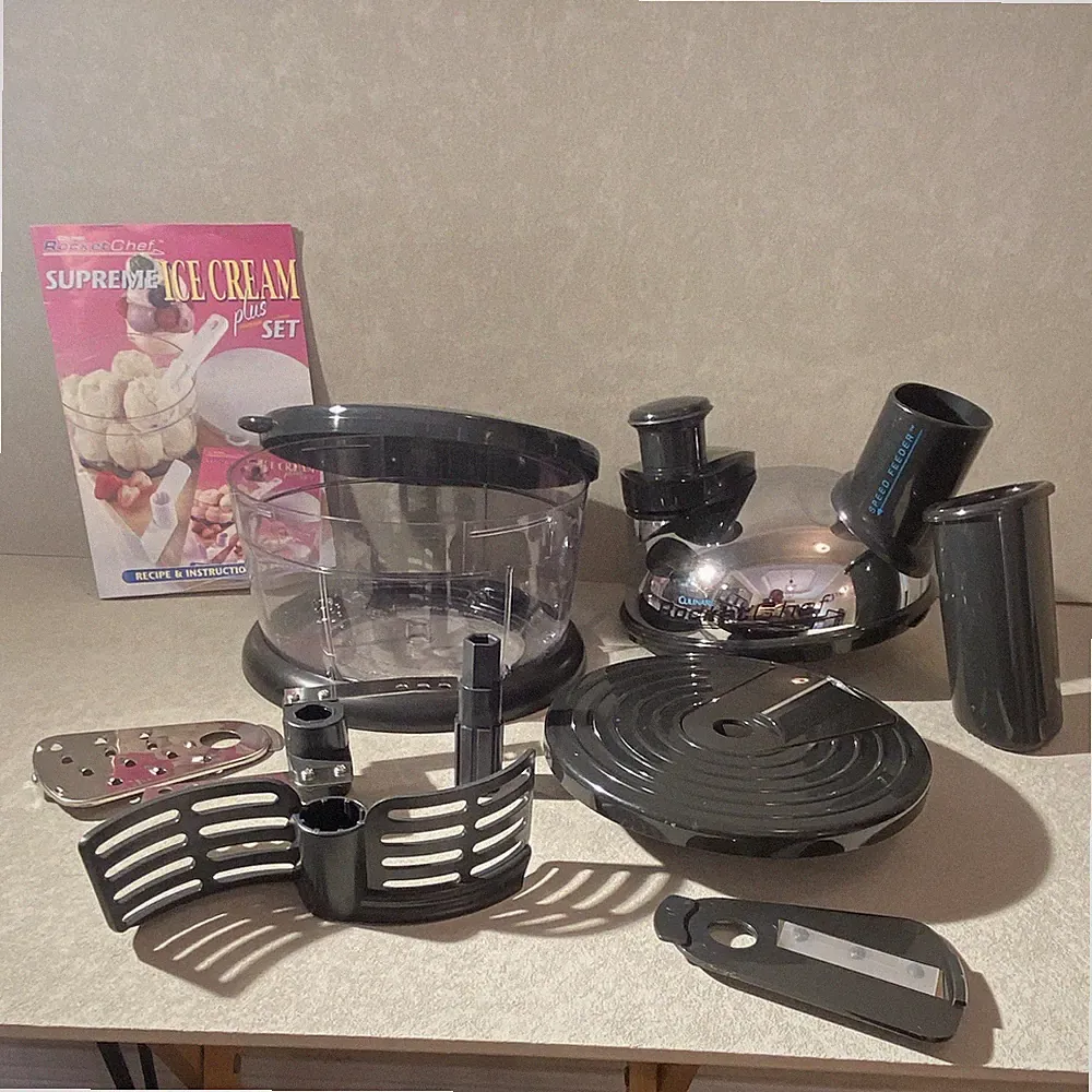 Culinare RocketChef Manual Full-Size Food Processor Bowl Lid Blades Slicing