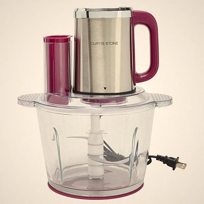 **Curtis Stone 13-Cup Electric Chop Master Food Processor w/Blades—Mulberry