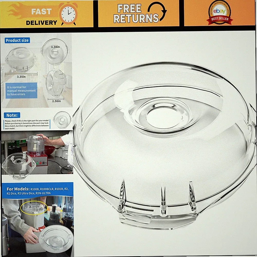 Cutter Bowl Lid for Robot Coupe R2 Food Processor - Durable Replacement Part