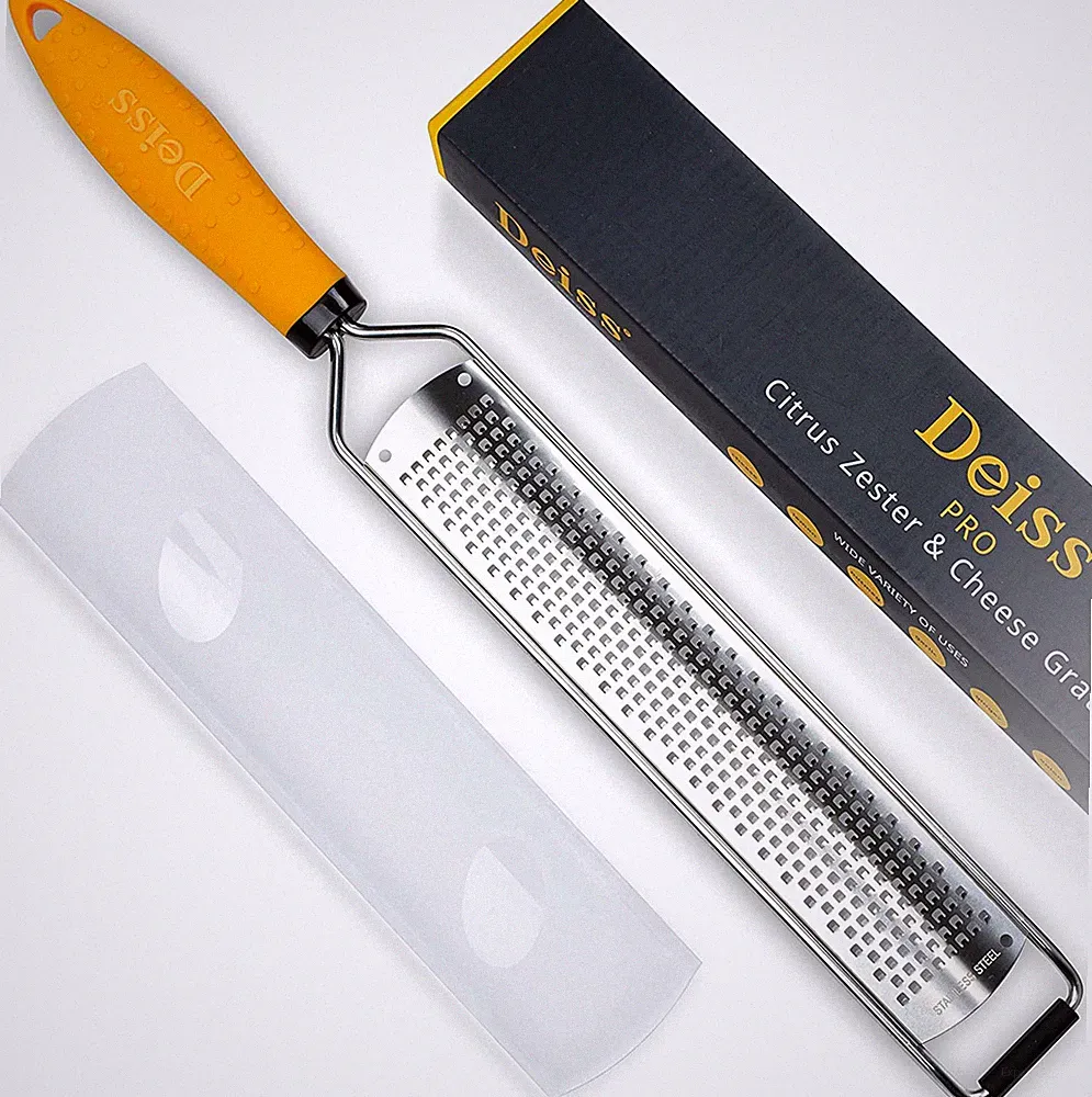 Deiss PRO Citrus Lemon Zester & Cheese Grater — Parmesan Cheese, Lemon, Ginger