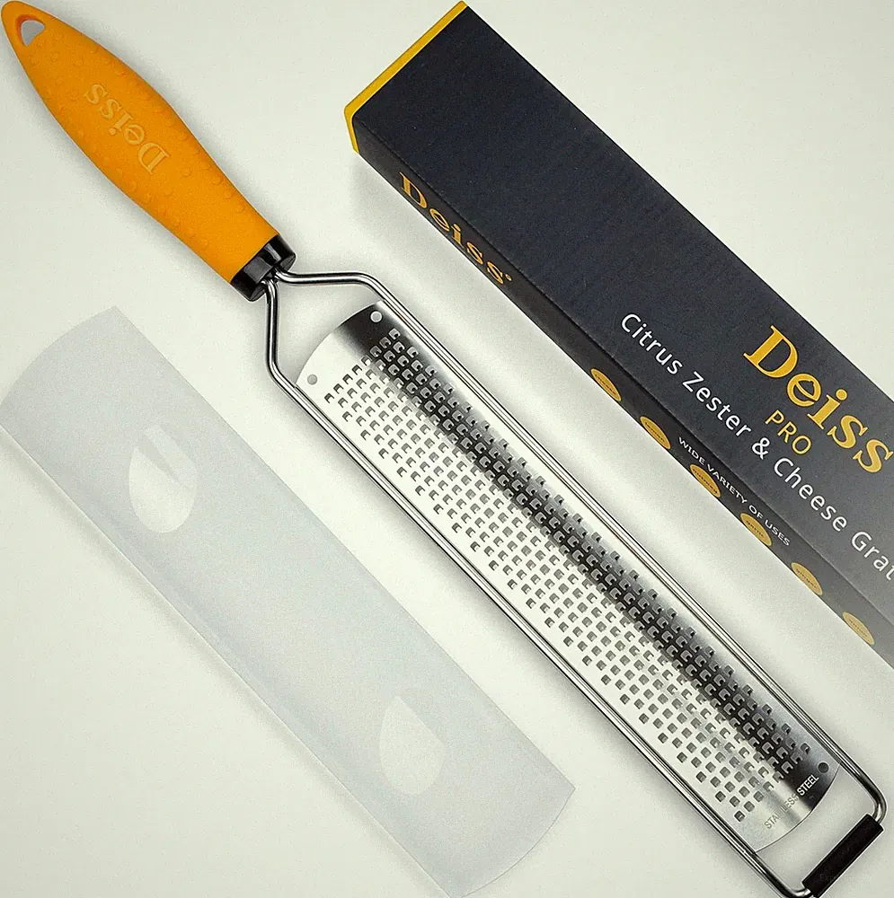 Deiss PRO Citrus Zester & Cheese Grater Stainless Steel Blade with Cover