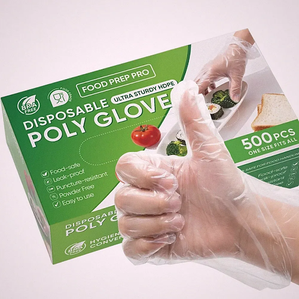 Disposable Food Service Plastic Gloves For Kitchen Serving Disposable Glove
