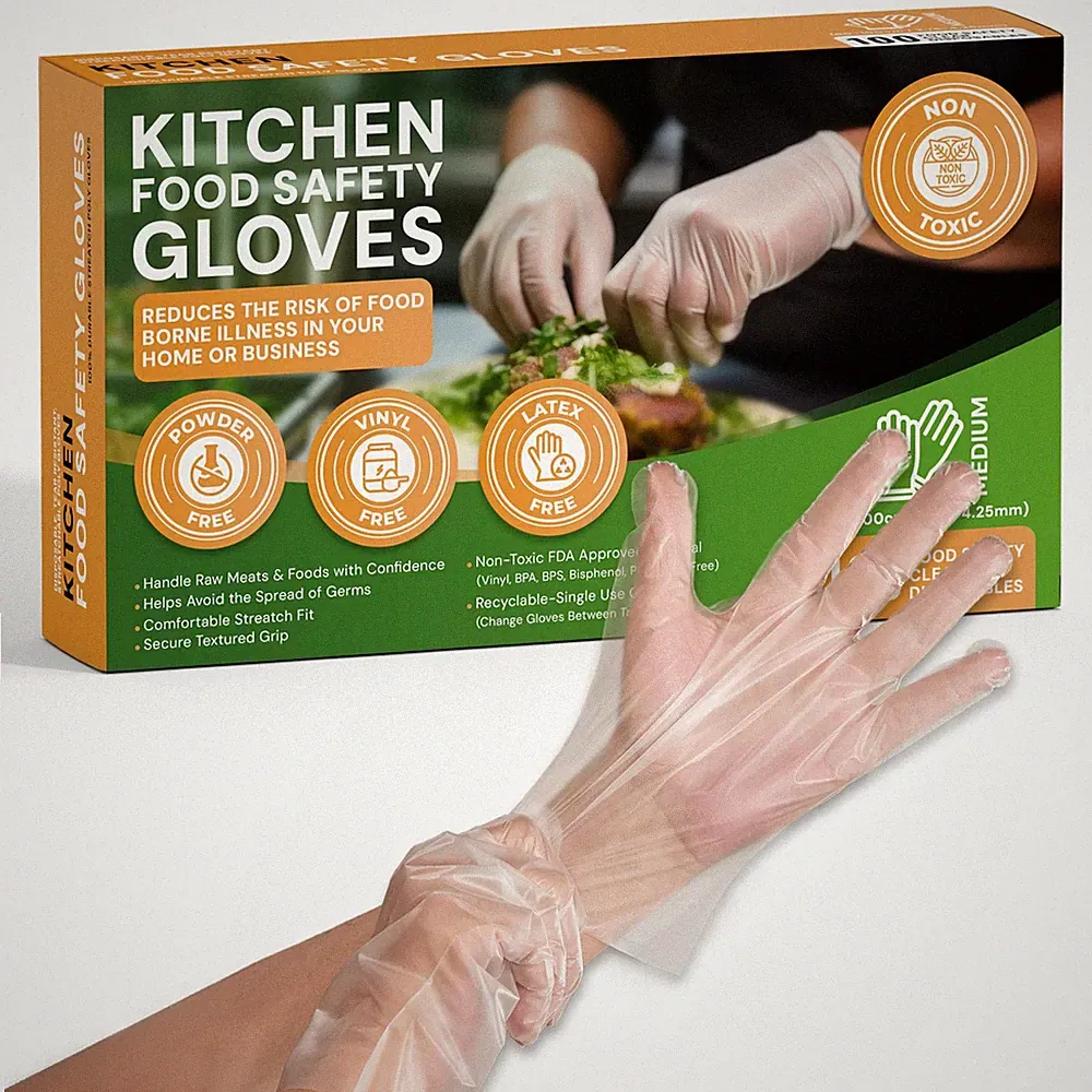 Disposable Gloves for Food Prep Super Poly Kitchen Grade Food Safe Gloves P...