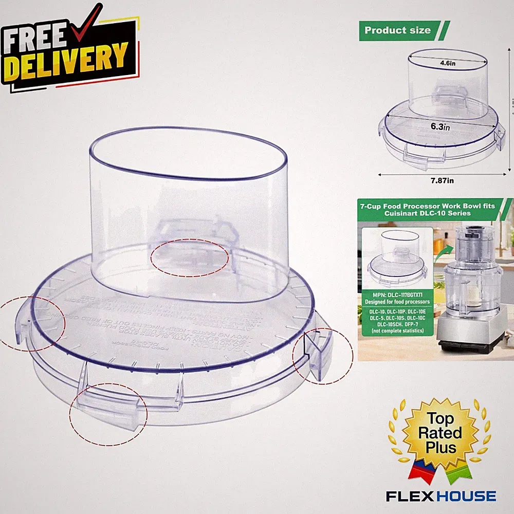 DLC-117BGTXT-1 Replacement Cover for Cuisinart 7-Cup Food Processor Models