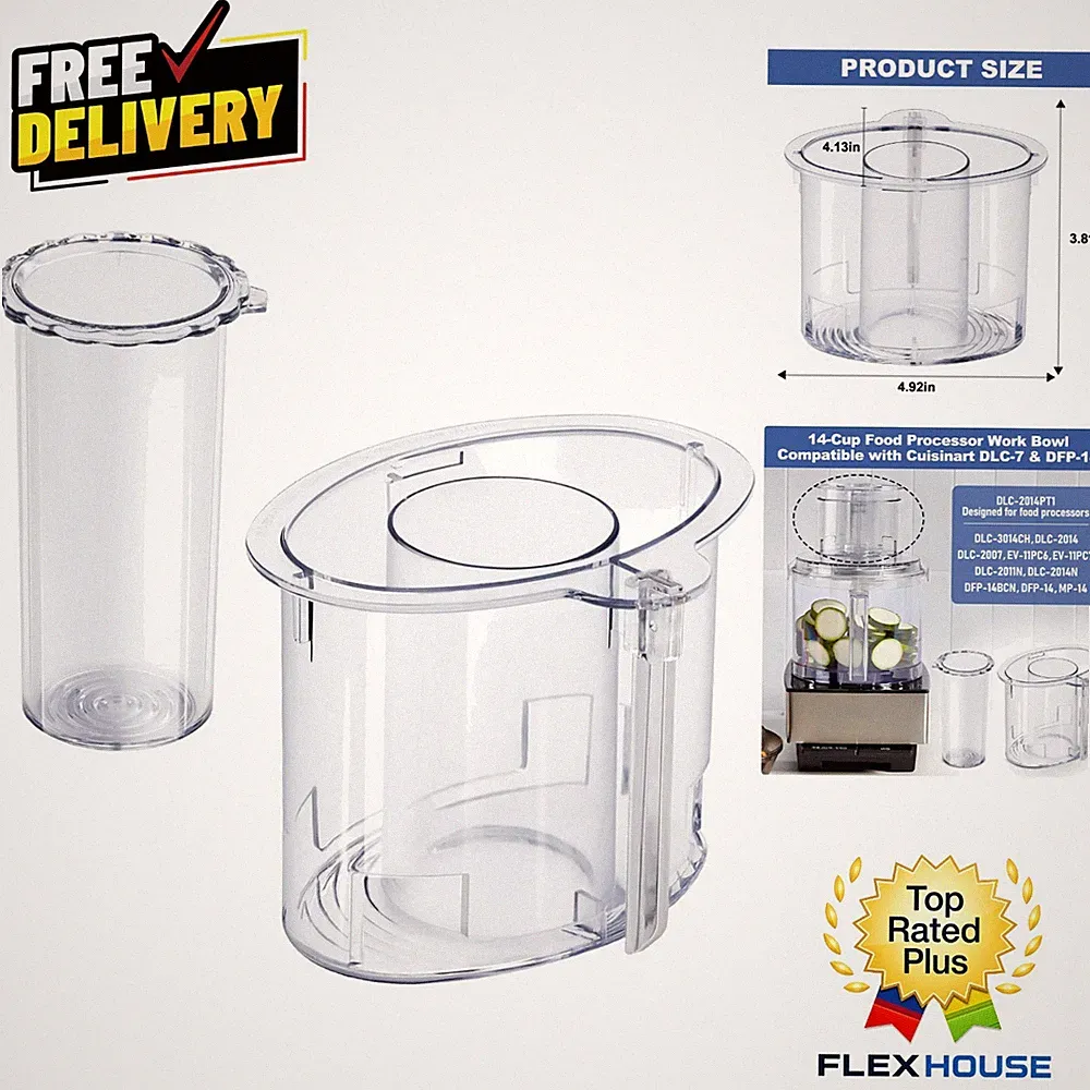 DLC-2014 Compatible Pushers: 14-Cup Food Processor Parts with Easy Clean Feature