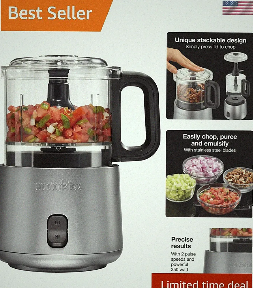 Durable 3.5-Cup Electric Vegetable Chopper: Compact & Efficient Food Processor