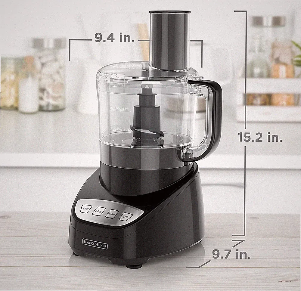 Durable 450W 8-Cup Compact Kitchen Food Processor for Home Easy Assembly US