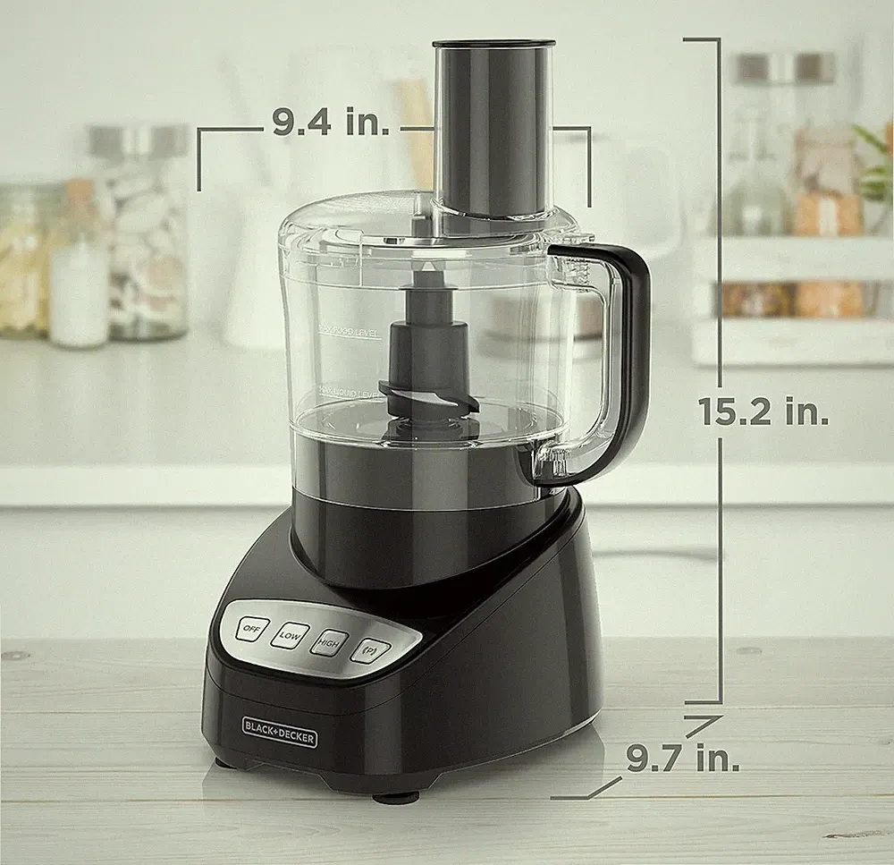 Durable 450W 8-Cup Compact Kitchen Food Processor for Home Easy Assembly US