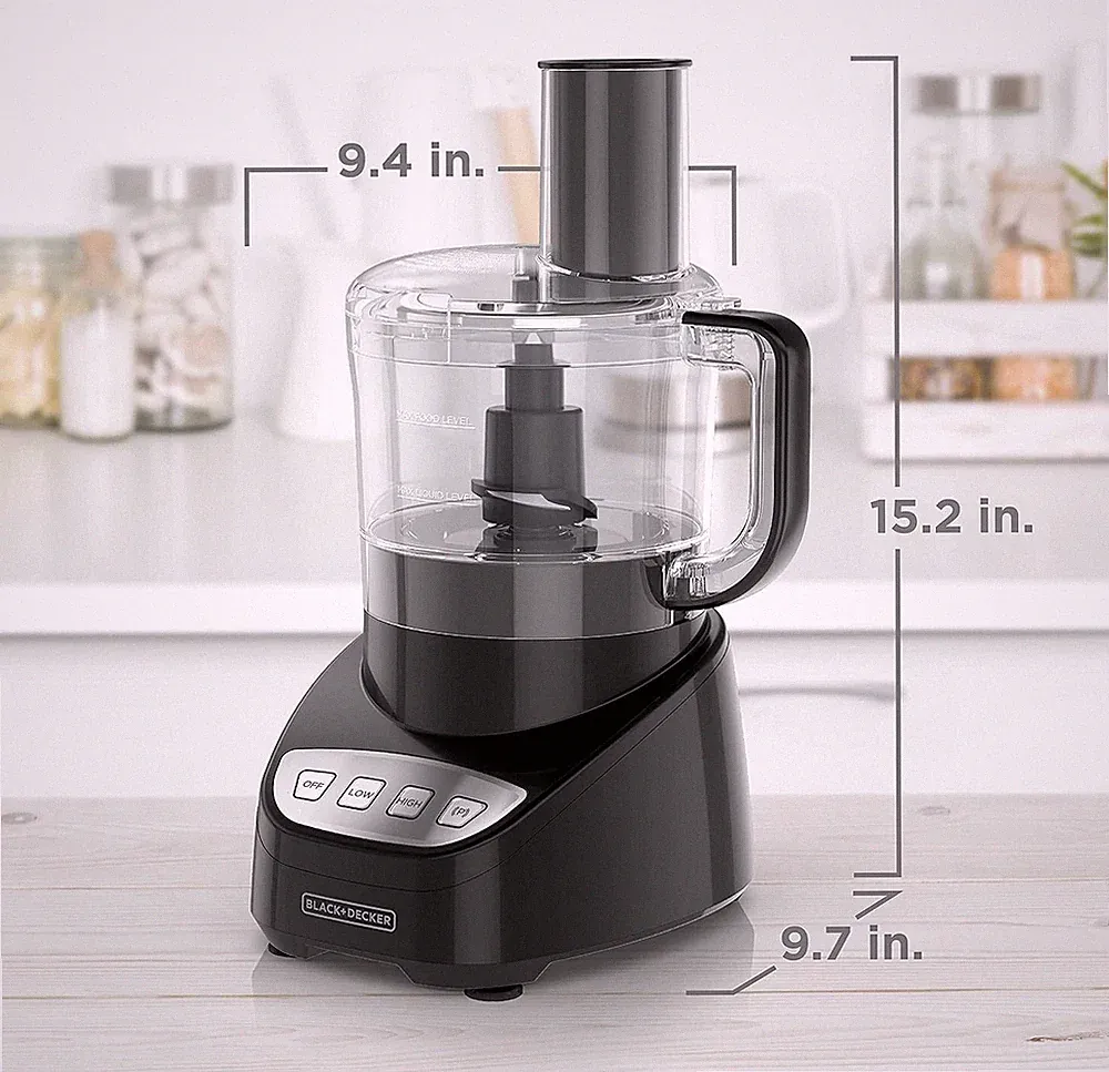 Durable 450W 8-Cup Compact Kitchen Food Processor for Home Easy Assembly US