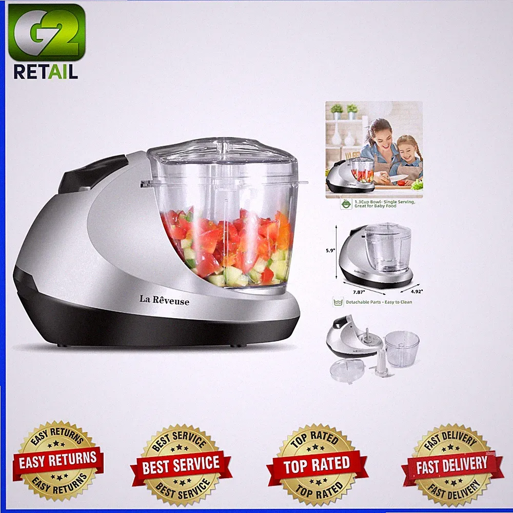 Durable and Easy-to-Clean Electric Mini Chopper | Compact 1.3-Cup Food Processor