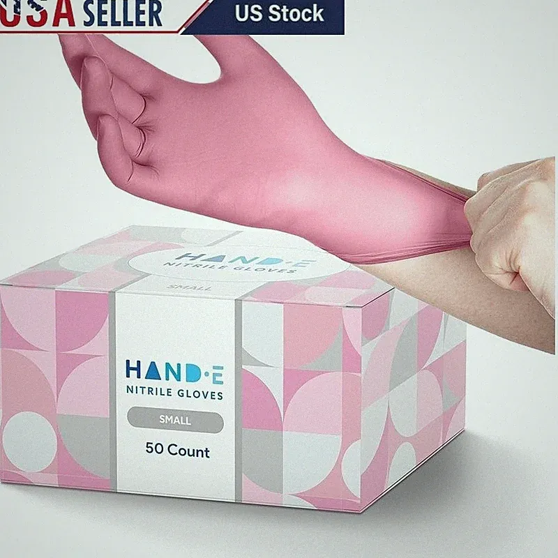 Durable Disposable Nitrile Gloves Nail Tech Hair Styling Food Prep Use