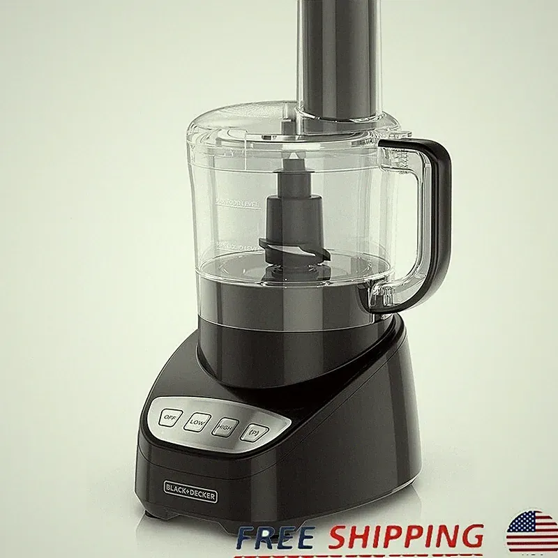 Easy Assemble Food Processor 8 Cup Stainless Steel Blade Shred Slice Disc 450W