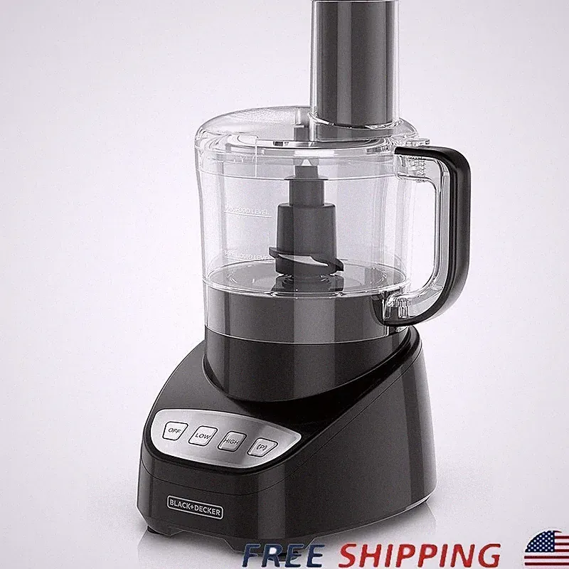 Easy Assemble Food Processor 8 Cup Stainless Steel Blade Shred Slice Disc 450W