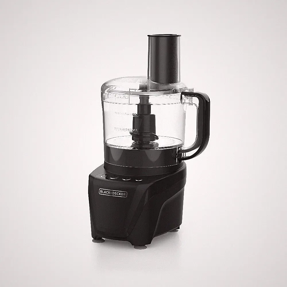 Easy Assembly 8-Cup Food Processor, 850W, 2 Speeds + Pulse, Chop, Puree, Slice