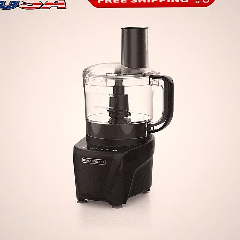 Easy Assembly 8-Cup Food Processor 850W Dual Speed Stainless Steel Blade New