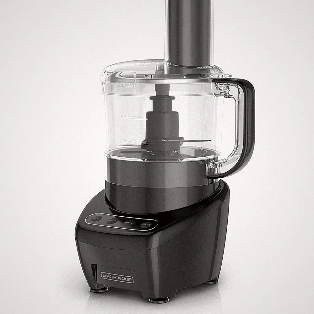 Easy Assembly 8-Cup Food Processor with Stainless Steel S Blade and Touchpad