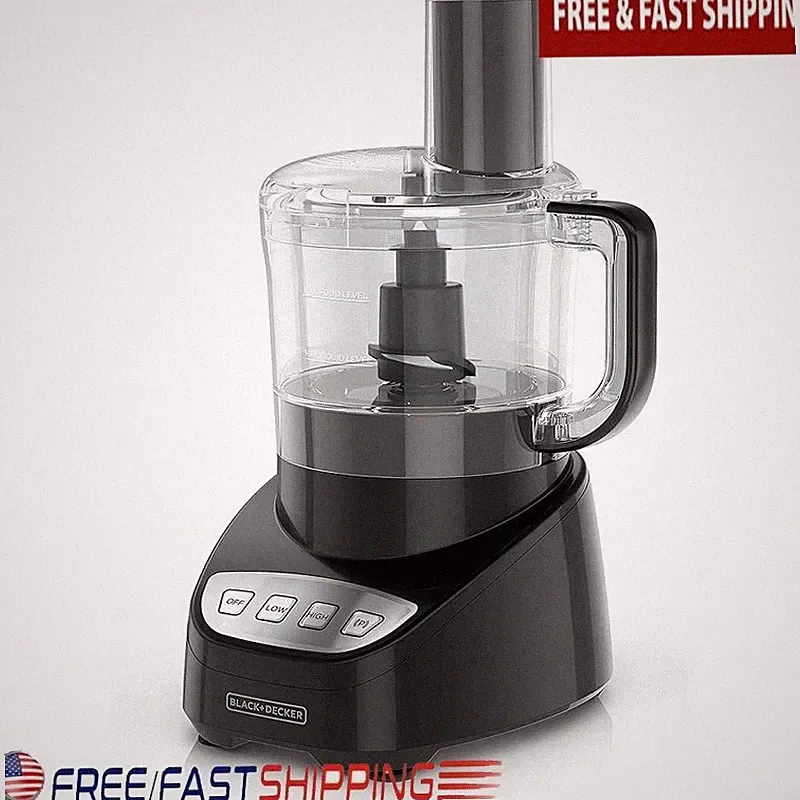 Easy Assembly Food Processor 450W Stainless Steel Blade Shred Slice Mix Chop New